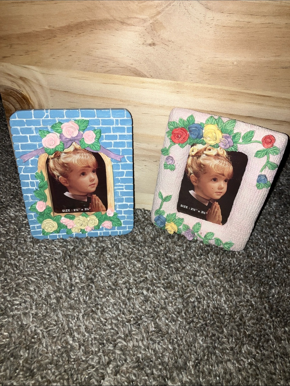 Hallmark Pink and Blue Floral Kids Picture Frames